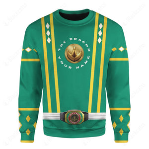 MMPR Ninjetti Upgrade Version The Tommy Green Dragon Custom Sweatshirt