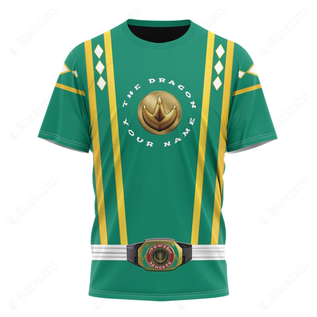 MMPR Ninjetti Upgrade Version The Tommy Green Dragon Custom T-Shirt