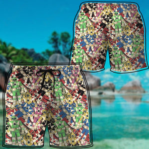 MMPR Pattern Custom Beach Shorts