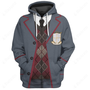 Movie Cosplay Umbrella Academy Uniform Aiden 3D Hoodie