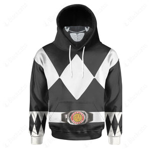 Movie Mighty Morphin Black Power Rangers Custom Snood Hoodie