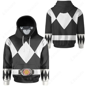 Movie Mighty Morphin Black Power Rangers Custom Snood Hoodie