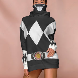 Movie Mighty Morphin Black Power Rangers Custom Snood Hoodie