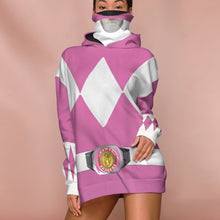 Load image into Gallery viewer, Movie Mighty Morphin Pink Power Rangers Cosplay Custom Snood Hoodie
