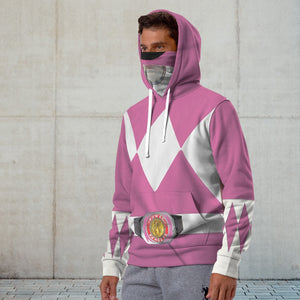 Movie Mighty Morphin Pink Power Rangers Cosplay Custom Snood Hoodie