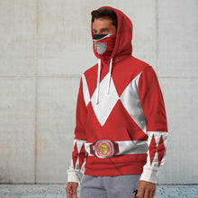 Load image into Gallery viewer, Movie Mighty Morphin Red Power Rangers Cosplay Custom Snood Hoodie
