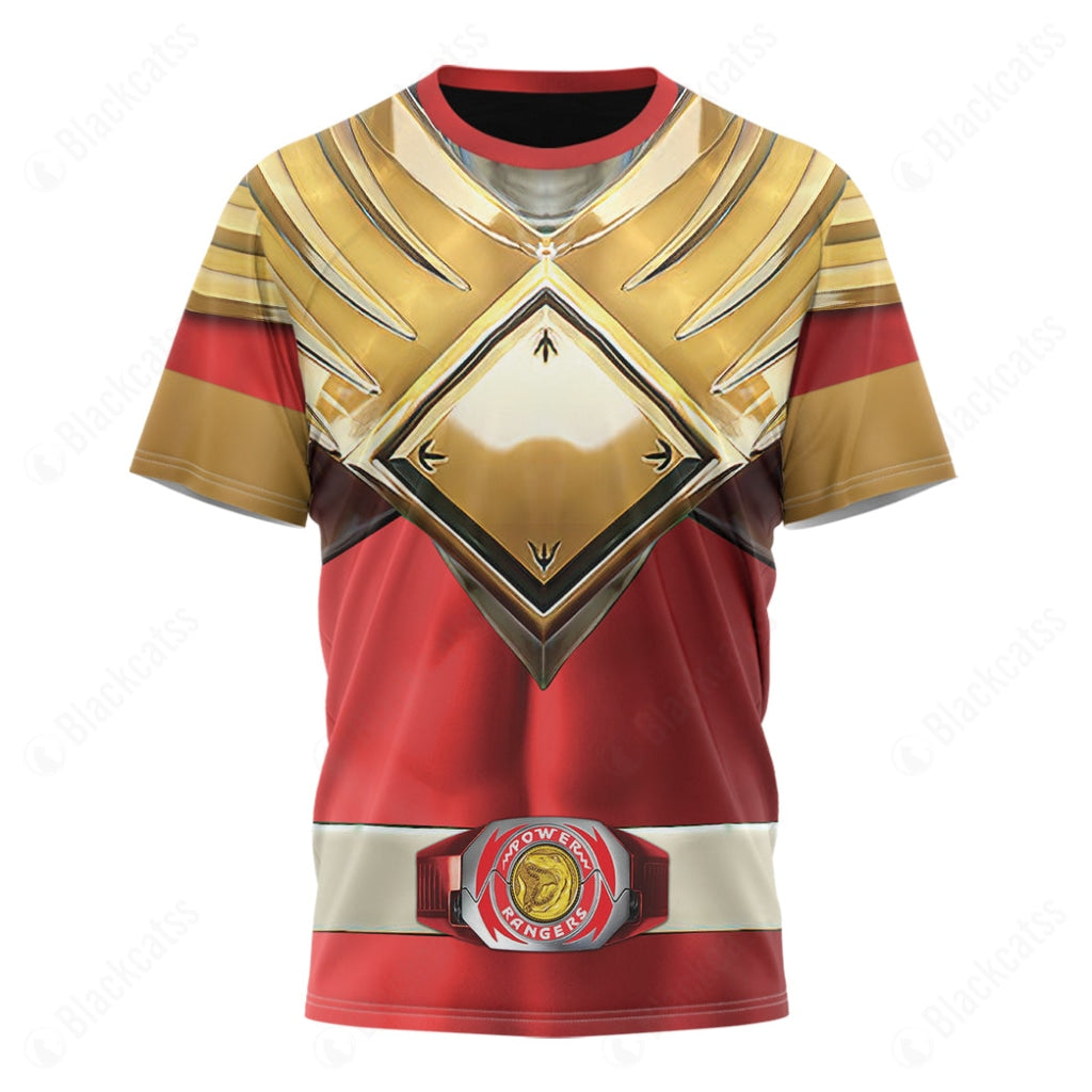 Movie Mighty Morphin Red Power Rangers Custom T-Shirt