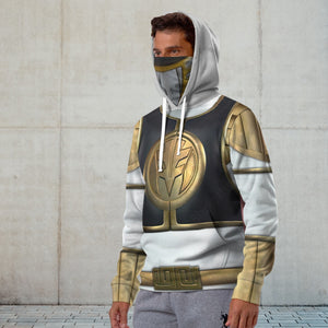 Movie Mighty Morphin White Power Rangers Cosplay Custom Snood Hoodie