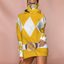 Load image into Gallery viewer, Movie Mighty Morphin Yellow Power Rangers Cosplay Custom Snood Hoodie
