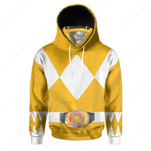 Load image into Gallery viewer, Movie Mighty Morphin Yellow Power Rangers Cosplay Custom Snood Hoodie
