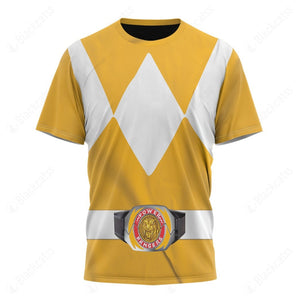 Movie Mighty Morphin Yellow Power Rangers Custom T-Shirt