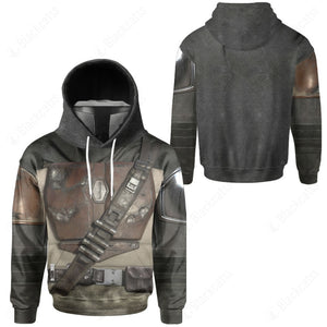 Movie SW Mandalorian Cosplay Custom Snood Hoodie