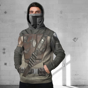 Movie SW Mandalorian Cosplay Custom Snood Hoodie