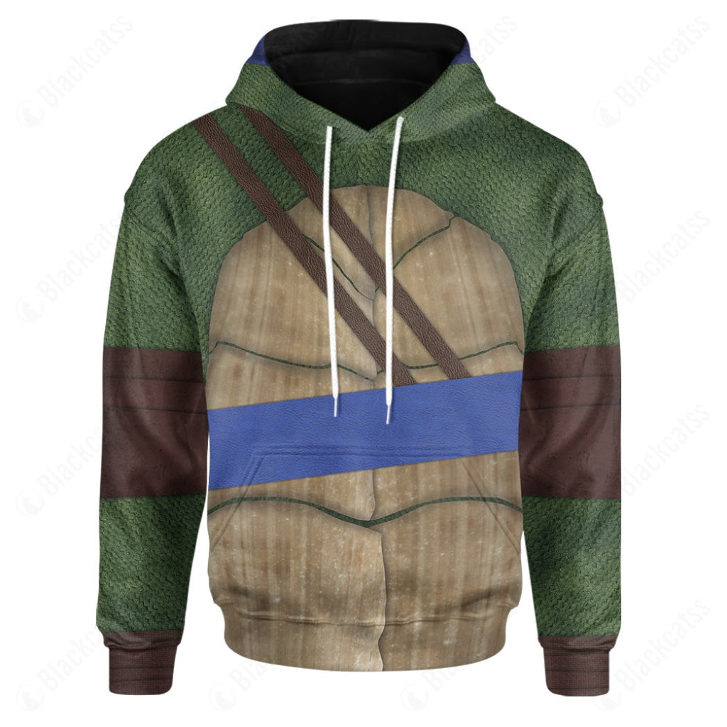 Movie TMNT Mastery of Ninjutsu Leonardo Blue Strings Custom Hoodie