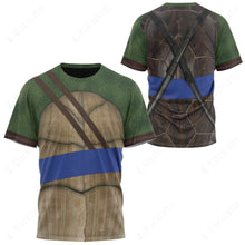 Load image into Gallery viewer, Movie TMNT Mastery of Ninjutsu Leonardo Blue Strings Custom T-Shirt
