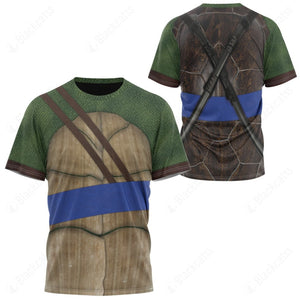 Movie TMNT Mastery of Ninjutsu Leonardo Blue Strings Custom T-Shirt