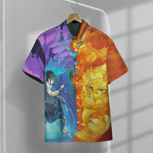 Naruto Sasuke Button Shirt