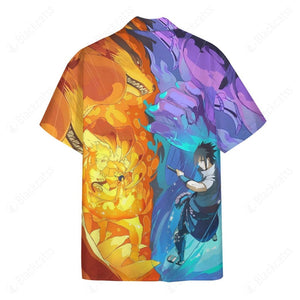 Naruto Sasuke Button Shirt