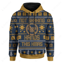 Load image into Gallery viewer, Not Shaking Hands This Xmas Ugly Christmas Custom Hoodie
