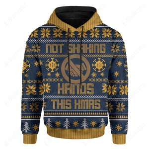 Not Shaking Hands This Xmas Ugly Christmas Custom Hoodie