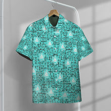 Load image into Gallery viewer, Odin Viking Rune Seamless Pattern Custom Button Shirt
