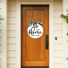 Load image into Gallery viewer, Our Home Sweet Home Custom Wooden Door Plate

