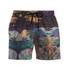 Load image into Gallery viewer, Palm Tree Midnight Beach Shorts
