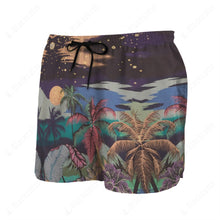 Load image into Gallery viewer, Palm Tree Midnight Beach Shorts
