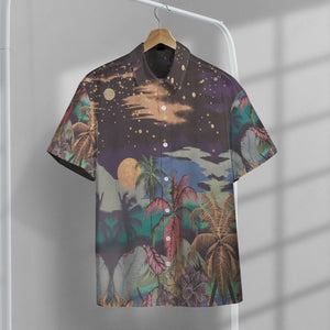 Palm Tree Midnight Button Shirt