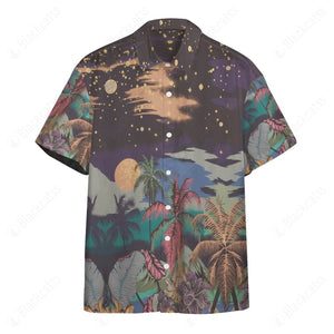 Palm Tree Midnight Button Shirt