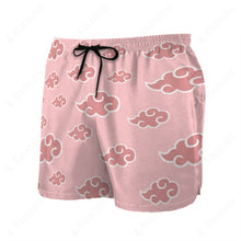 Load image into Gallery viewer, Pink Akatsuki Pattern Custom Beach Shorts
