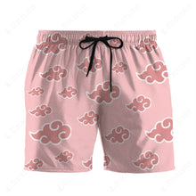 Load image into Gallery viewer, Pink Akatsuki Pattern Custom Beach Shorts
