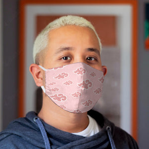 Pink Akatsuki Pattern Custom Face Mask