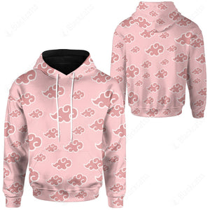 Pink Akatsuki Pattern Custom Hoodie