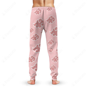 Pink Akatsuki Pattern Custom Sweatpants