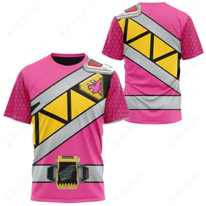 Pink Dino Charge Power Rangers Custom T-Shirt