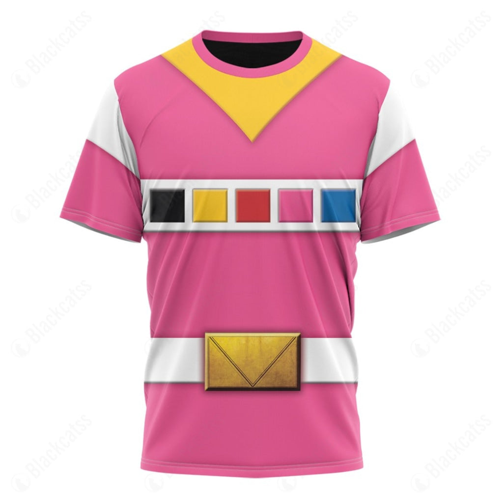 Anime Ape Personalized Pterodactyls Pink Power Rangers Baseball Jersey