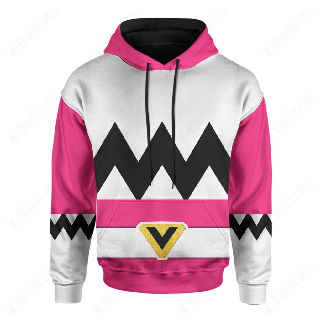 Pink Power Rangers Lost Galaxy Custom Hoodie