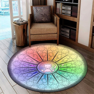 PKM Ancient Mew Custom Round Carpet