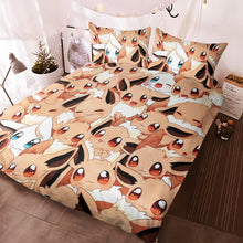 Load image into Gallery viewer, Anime Pkm Cute Eevee Custom Bedding Set
