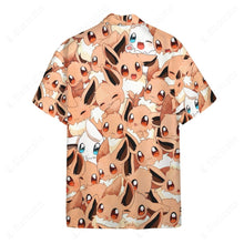 Load image into Gallery viewer, Anime Pkm Cute Eevee Custom Hawaii Button Shirt
