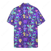 Load image into Gallery viewer, Anime Pkm Ghost Seamless Pattern Custom Hawaii Button Shirt Bo1803228
