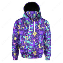 Load image into Gallery viewer, Anime Pkm Ghost Seamless Pattern Custom Snood Hoodie Bo1803223
