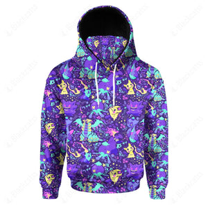 Anime Pkm Ghost Seamless Pattern Custom Snood Hoodie Bo1803223