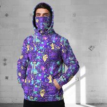 Load image into Gallery viewer, Anime Pkm Ghost Seamless Pattern Custom Snood Hoodie Bo1803223
