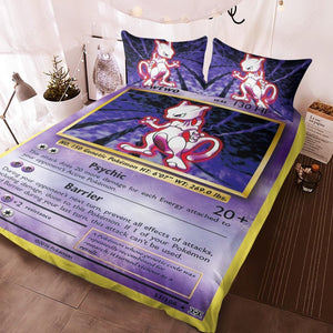 PKM Mewtwo Evolutions Custom Bedding Set