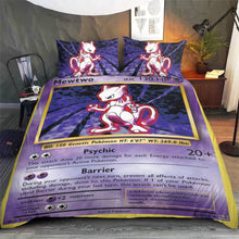 Load image into Gallery viewer, PKM Mewtwo Evolutions Custom Bedding Set
