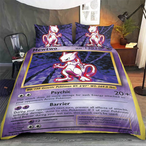 PKM Mewtwo Evolutions Custom Bedding Set