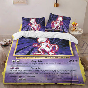 PKM Mewtwo Evolutions Custom Bedding Set