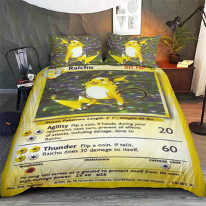 PKM Raichu Base Set Custom Bedding Set